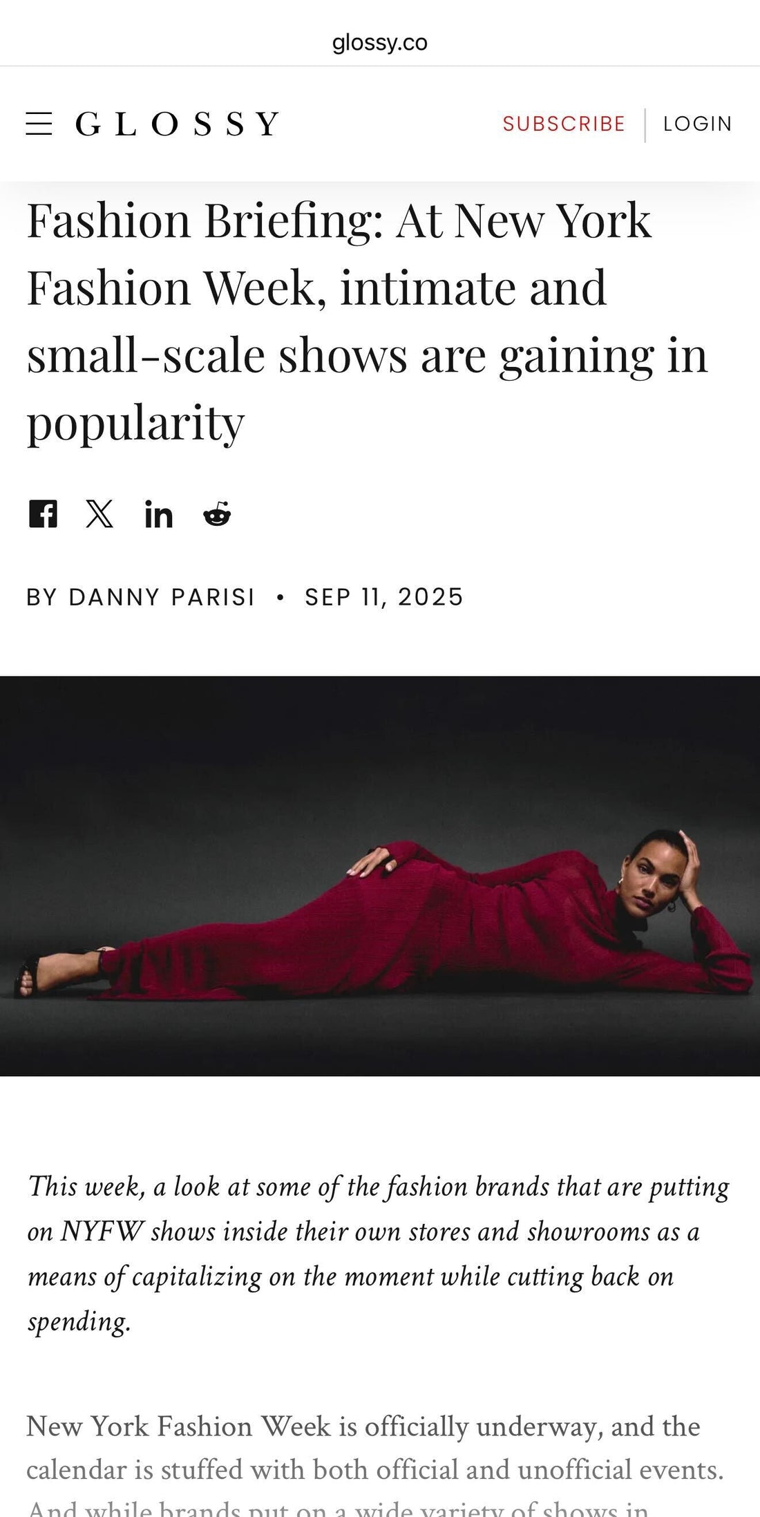 Le Réussi® Featured in Glossy: Rethinking Fashion Shows in Retail Spaces