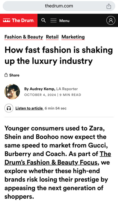 Le Réussi®'s Nguyen Tran on The Drum: Expert Insights on Luxury Fashion’s Fast-Fashion Challenge