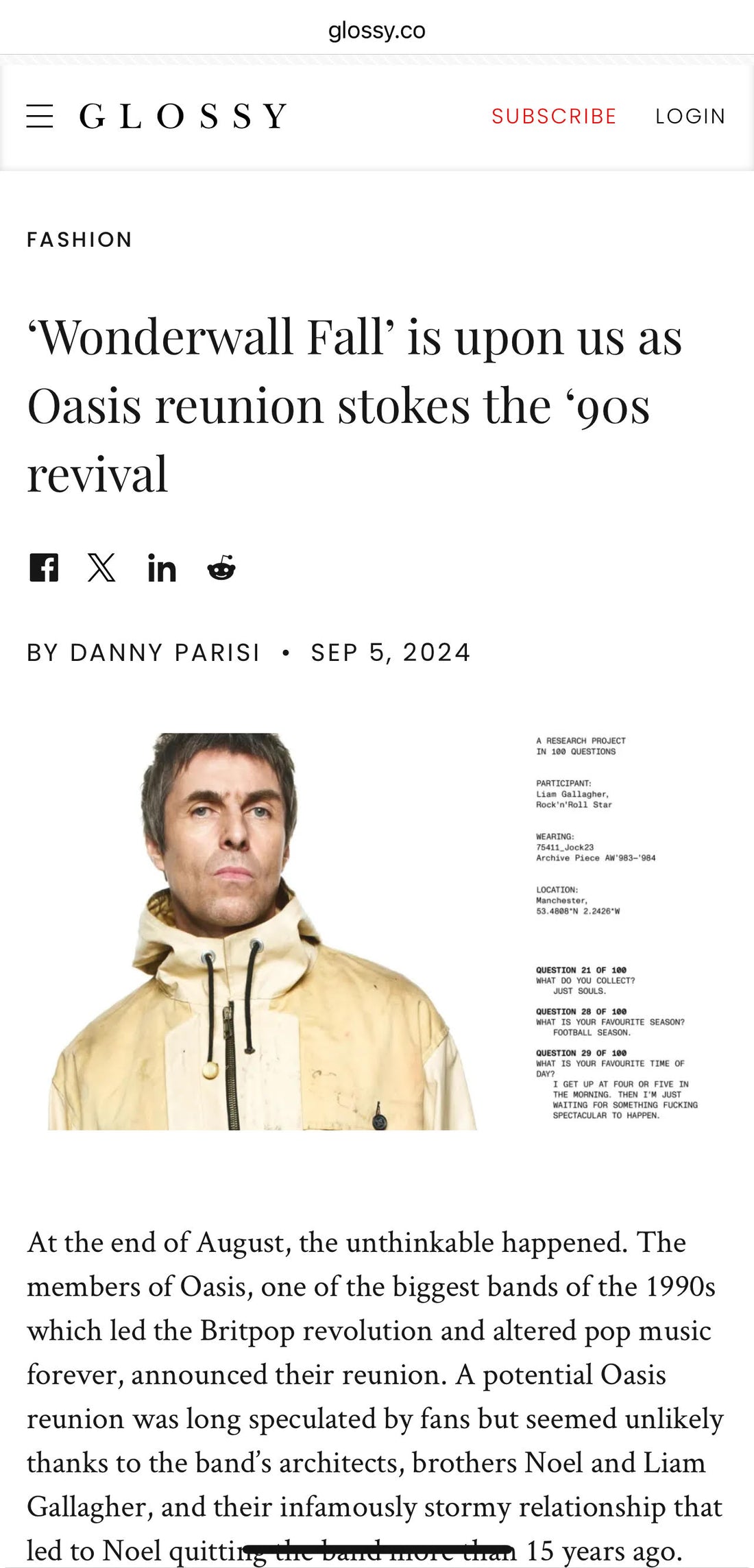 Le Réussi® Featured in Glossy: A Reflection on Fashion's Influence and the 90s Revival