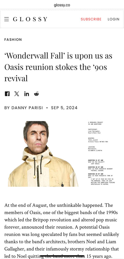 Le Réussi® Featured in Glossy: A Reflection on Fashion's Influence and the 90s Revival