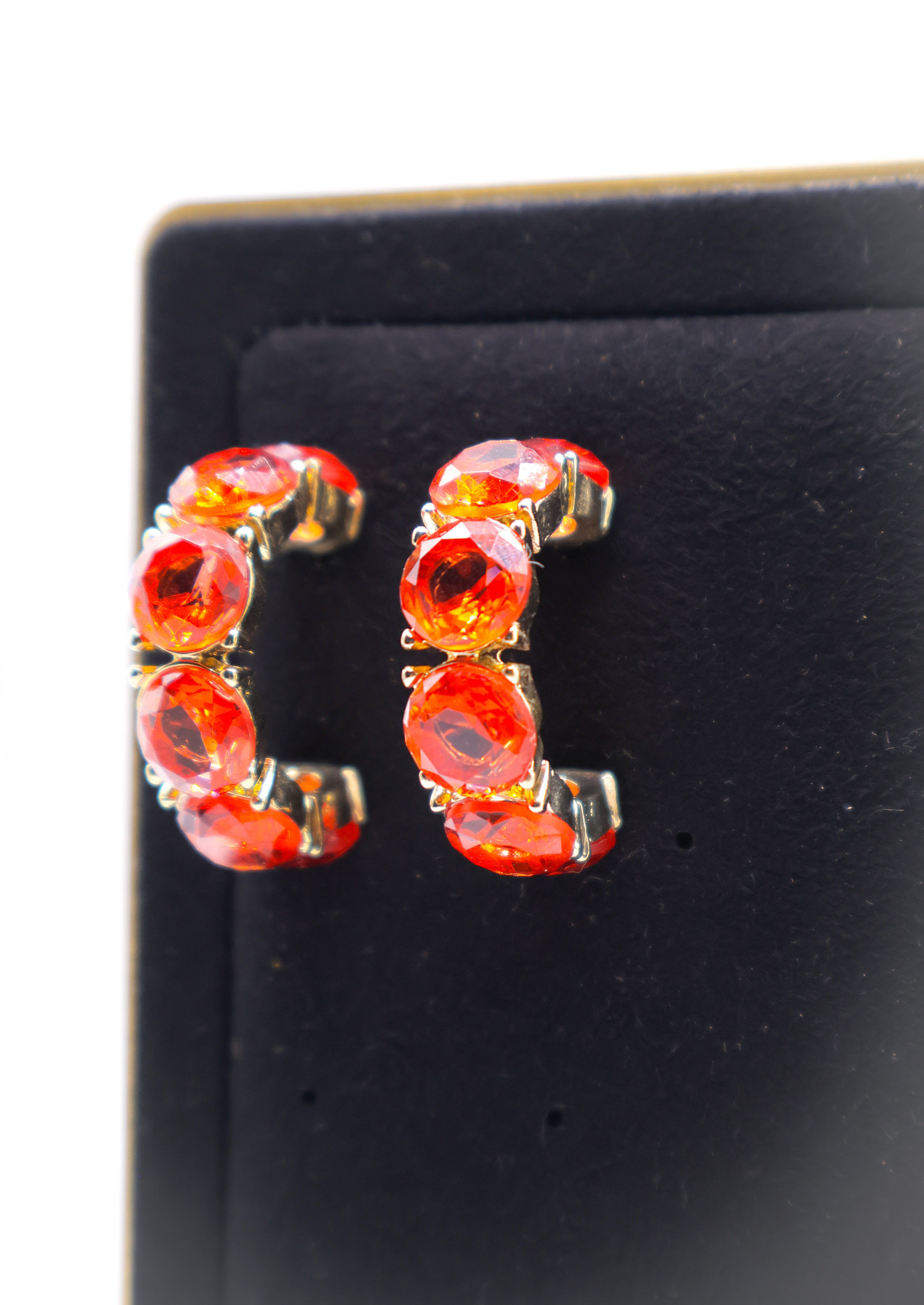 Crimson Elegance Earrings – Luxury Red Statement Earrings