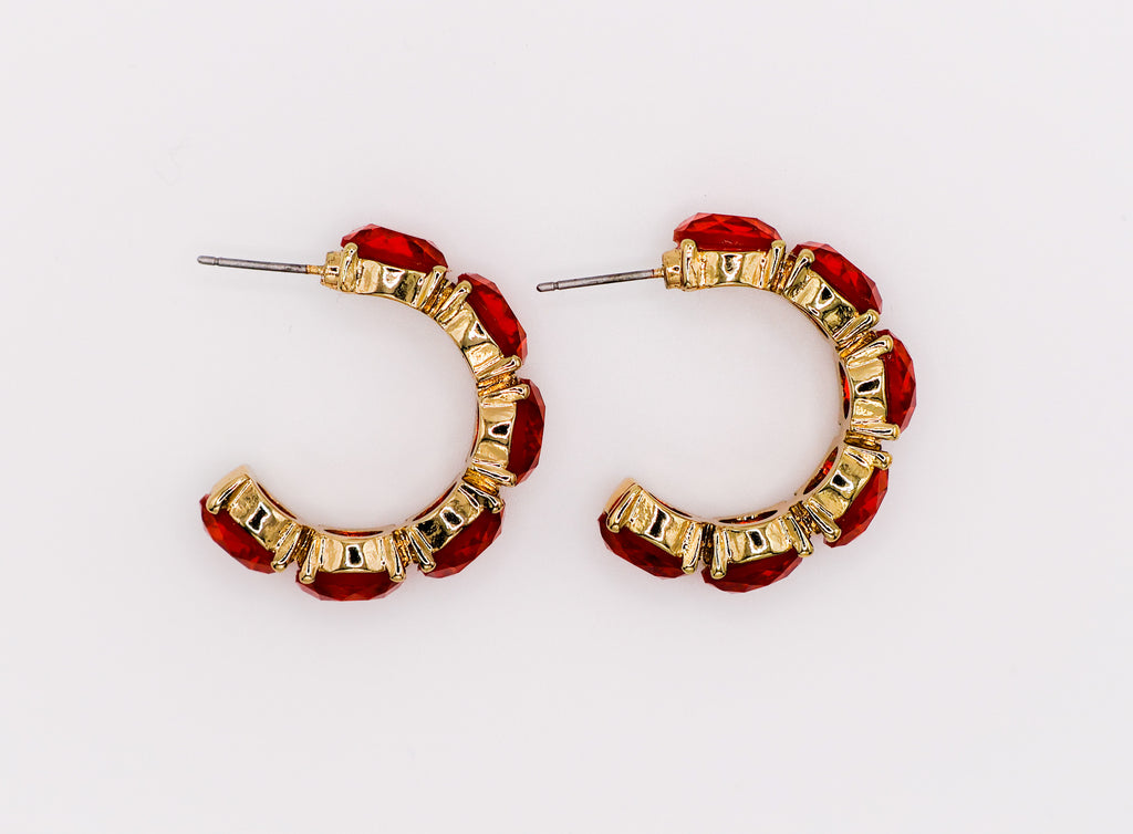 Crimson Elegance Earrings – Luxury Red Statement Earrings