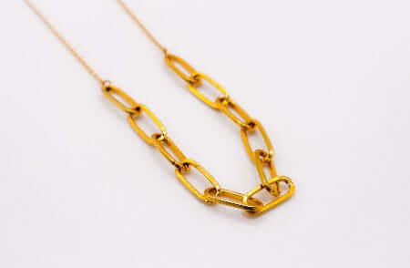 Le Réussi® Golden Elegance Chain Necklace with polished gold link design