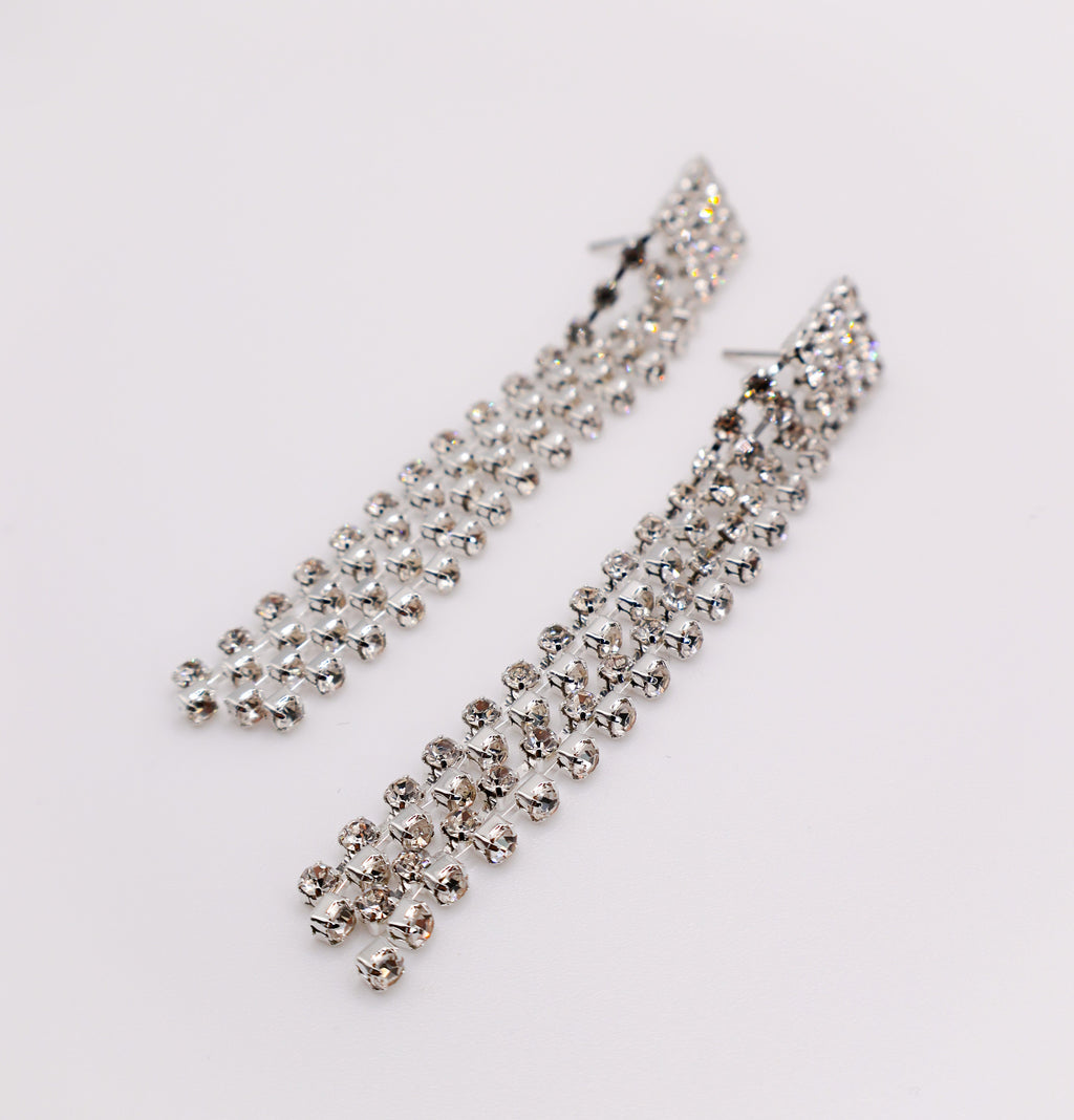 Le Réussi® Dazzling Cascade Faux Diamond Earrings with cascading sparkle design