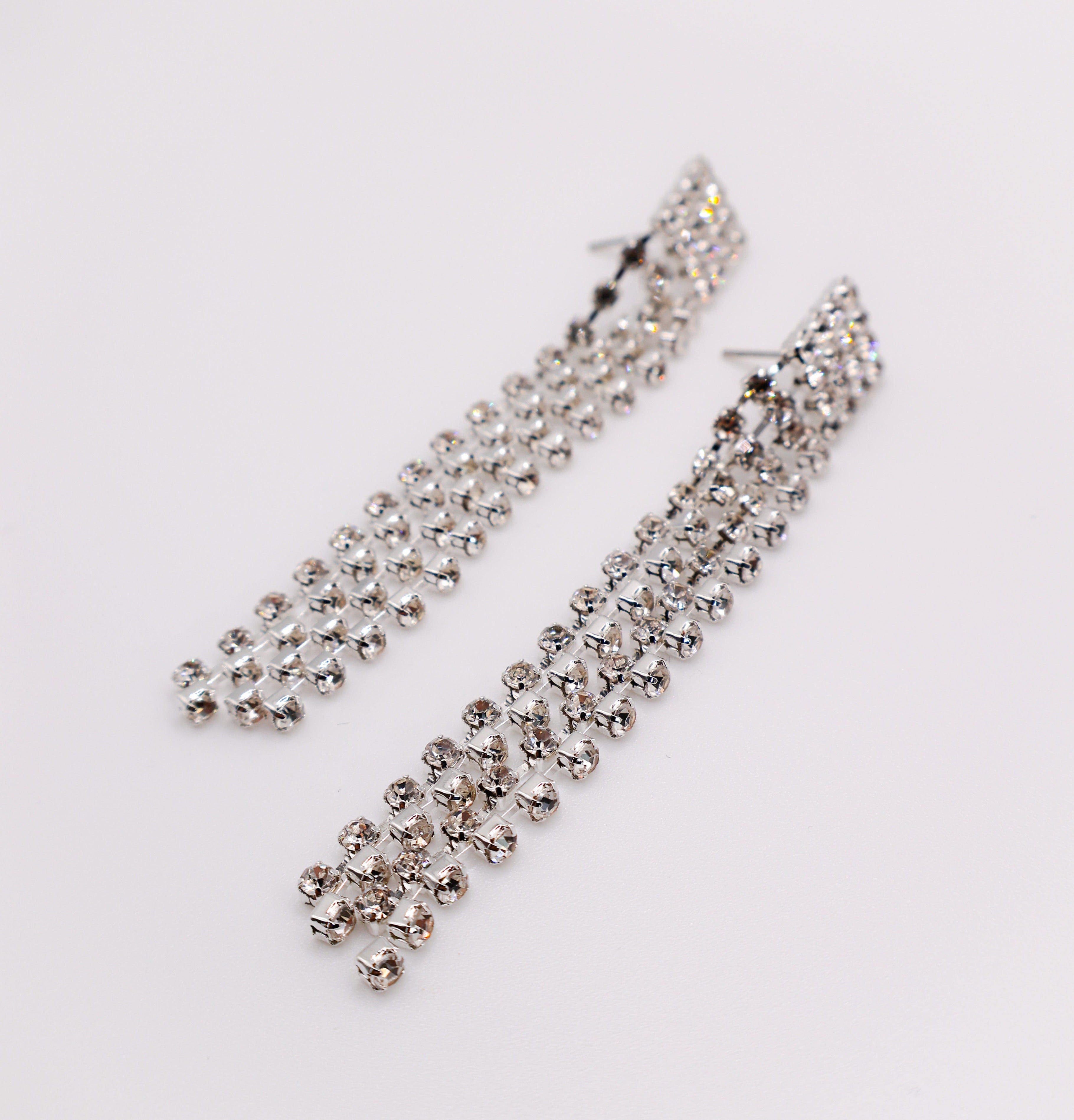 Le Réussi® Dazzling Cascade Faux Diamond Earrings with cascading sparkle design
