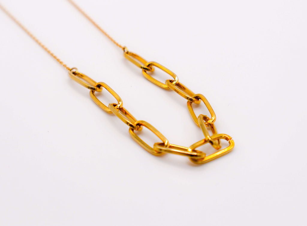 Le Réussi® Golden Elegance Chain Necklace with polished gold link design