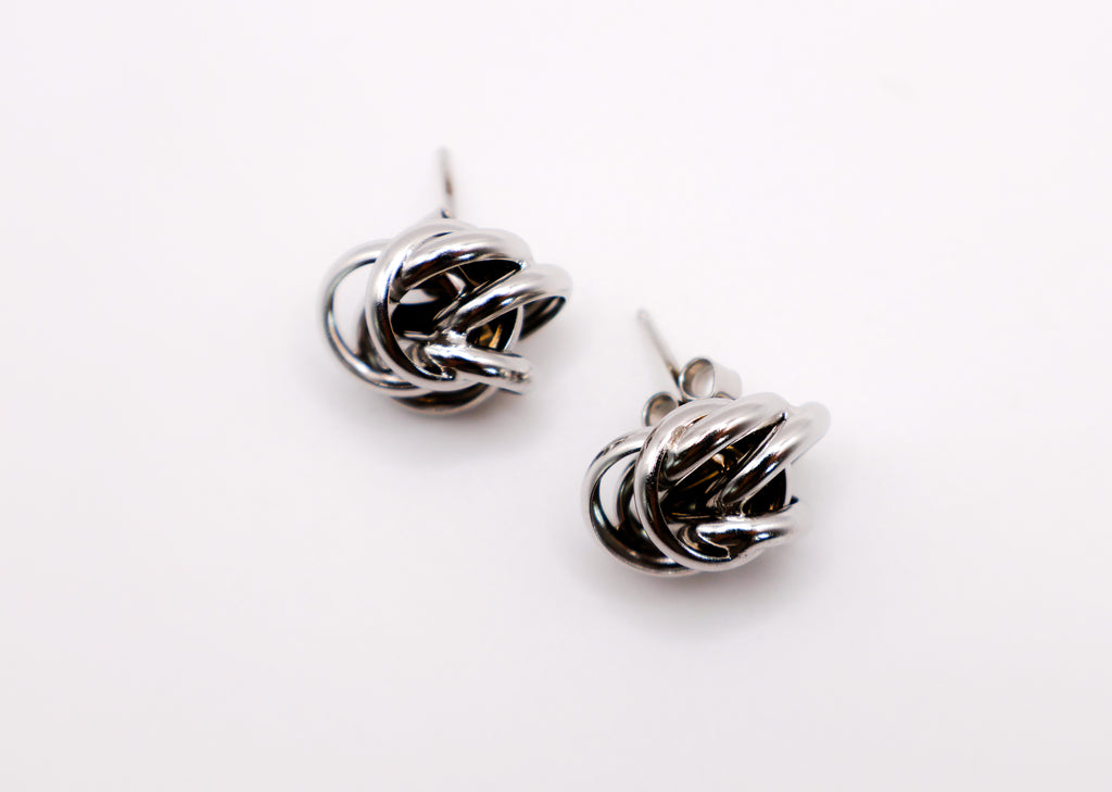 Italian Silver Floral Earrings – elegant sterling silver floral jewelry for women, sophisticated statement earrings