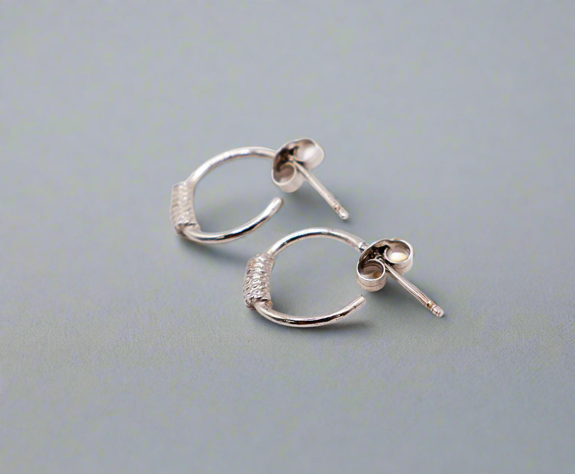 Italian mini sterling silver hoop earrings – elegant small hoop jewelry for women, versatile everyday earrings