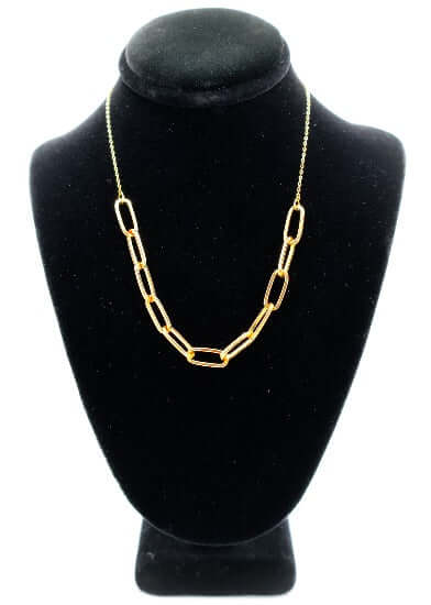 Le Réussi® Golden Elegance Chain Necklace with polished gold link design
