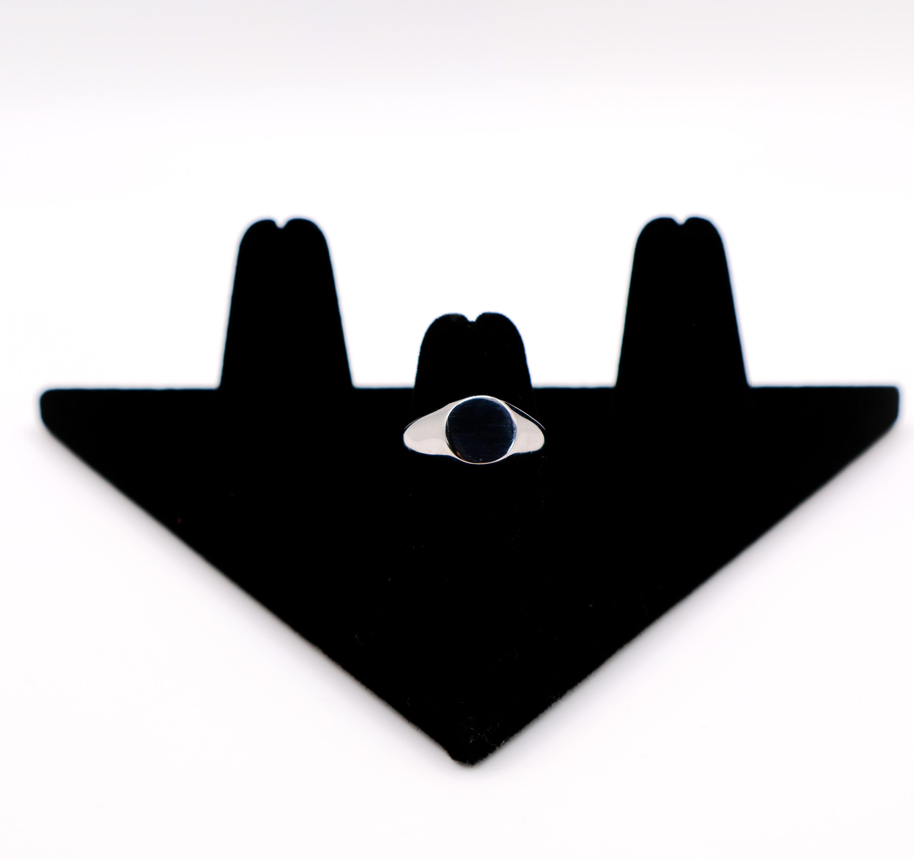 Italian round face silver ring – elegant sterling silver jewelry for women, minimalist statement ring