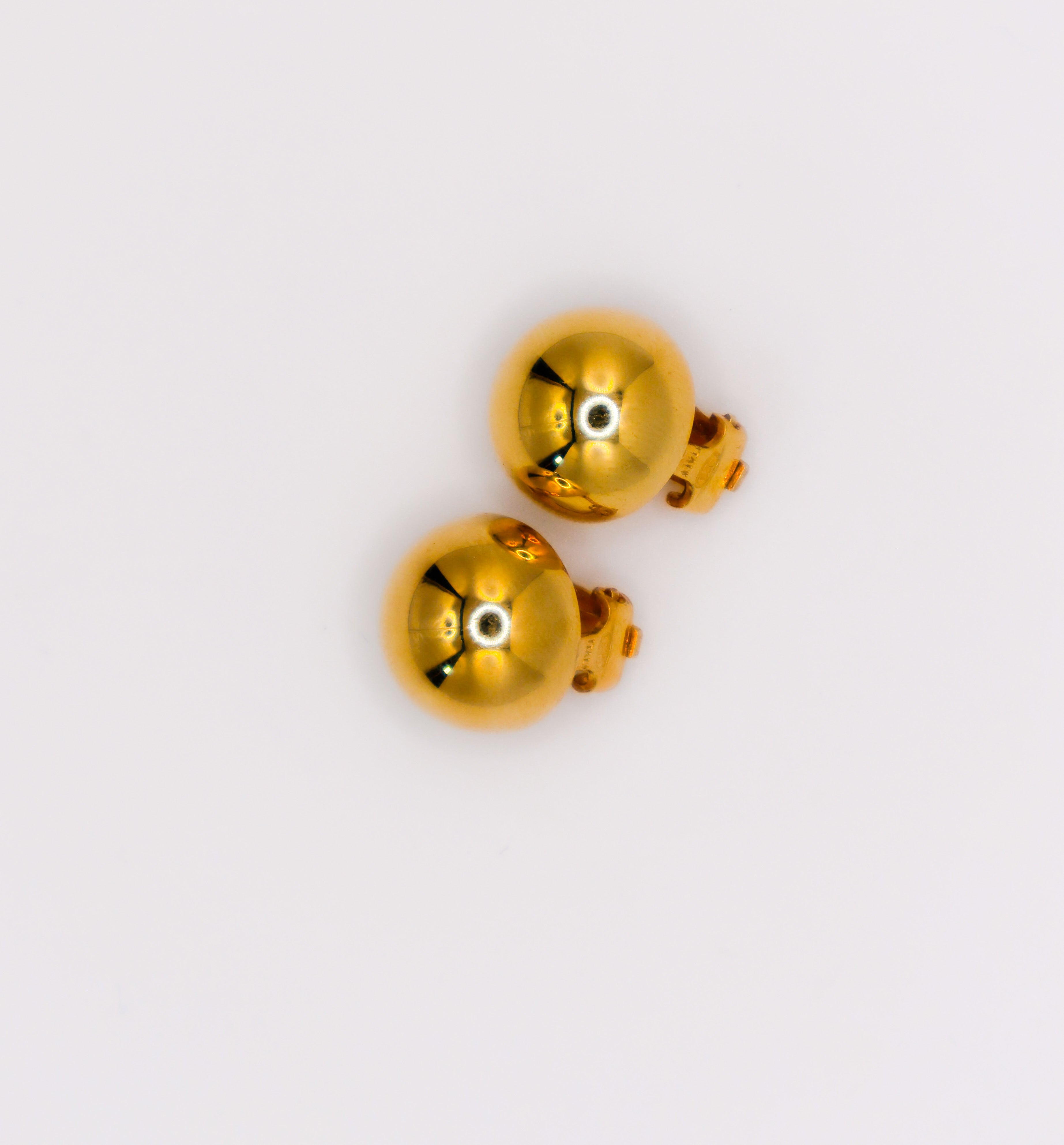 Le Réussi® Italian Silver and Gold-Dipped Clip Ball Earrings with polished two-tone design