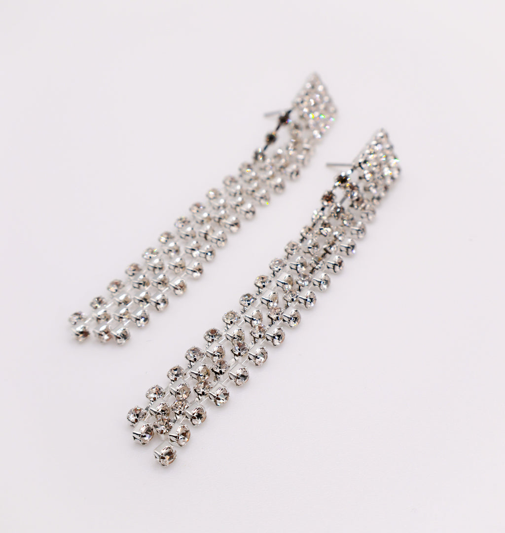 Le Réussi® Dazzling Cascade Faux Diamond Earrings with cascading sparkle design