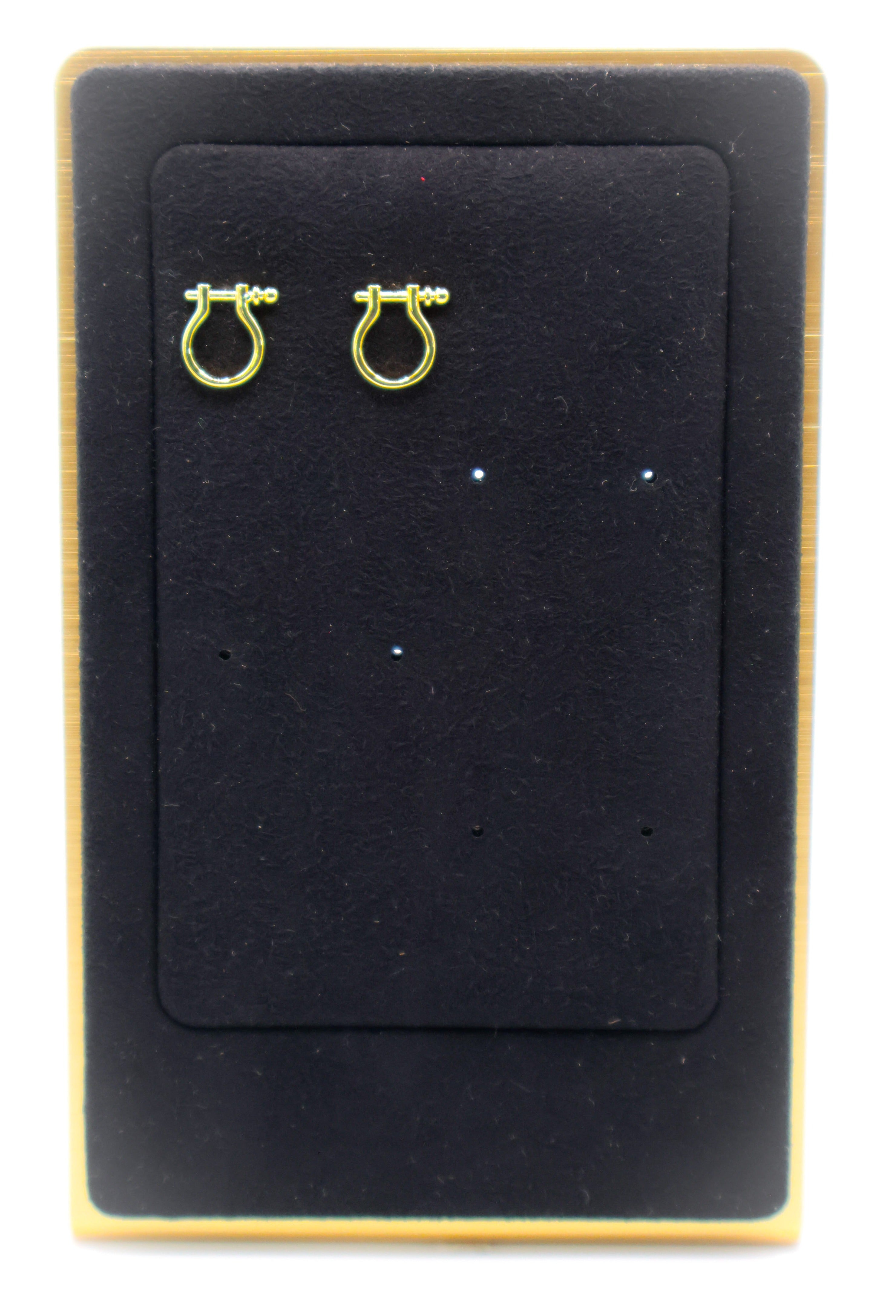 Golden Horseshoe Mini Earrings – gold-plated lucky charm earrings for women, delicate minimalist jewelry