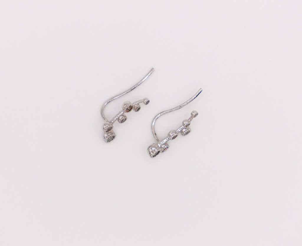 Le Réussi® Floral Whispers White Gold Earrings with delicate floral design