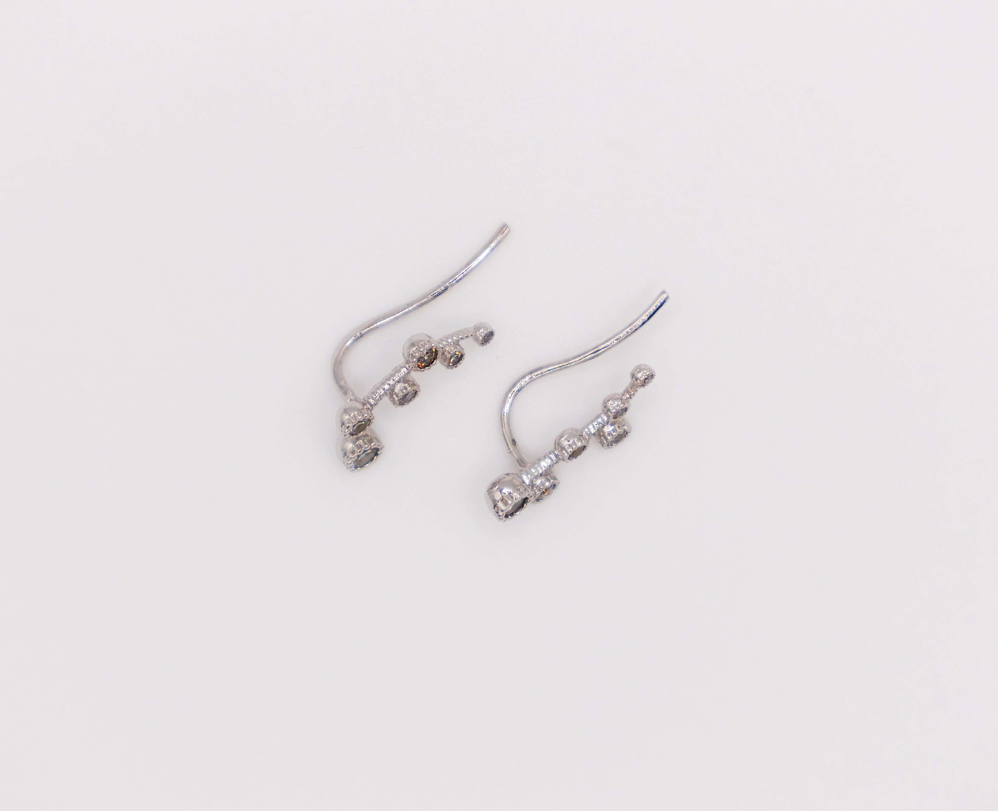 Le Réussi® Floral Whispers White Gold Earrings with delicate floral design