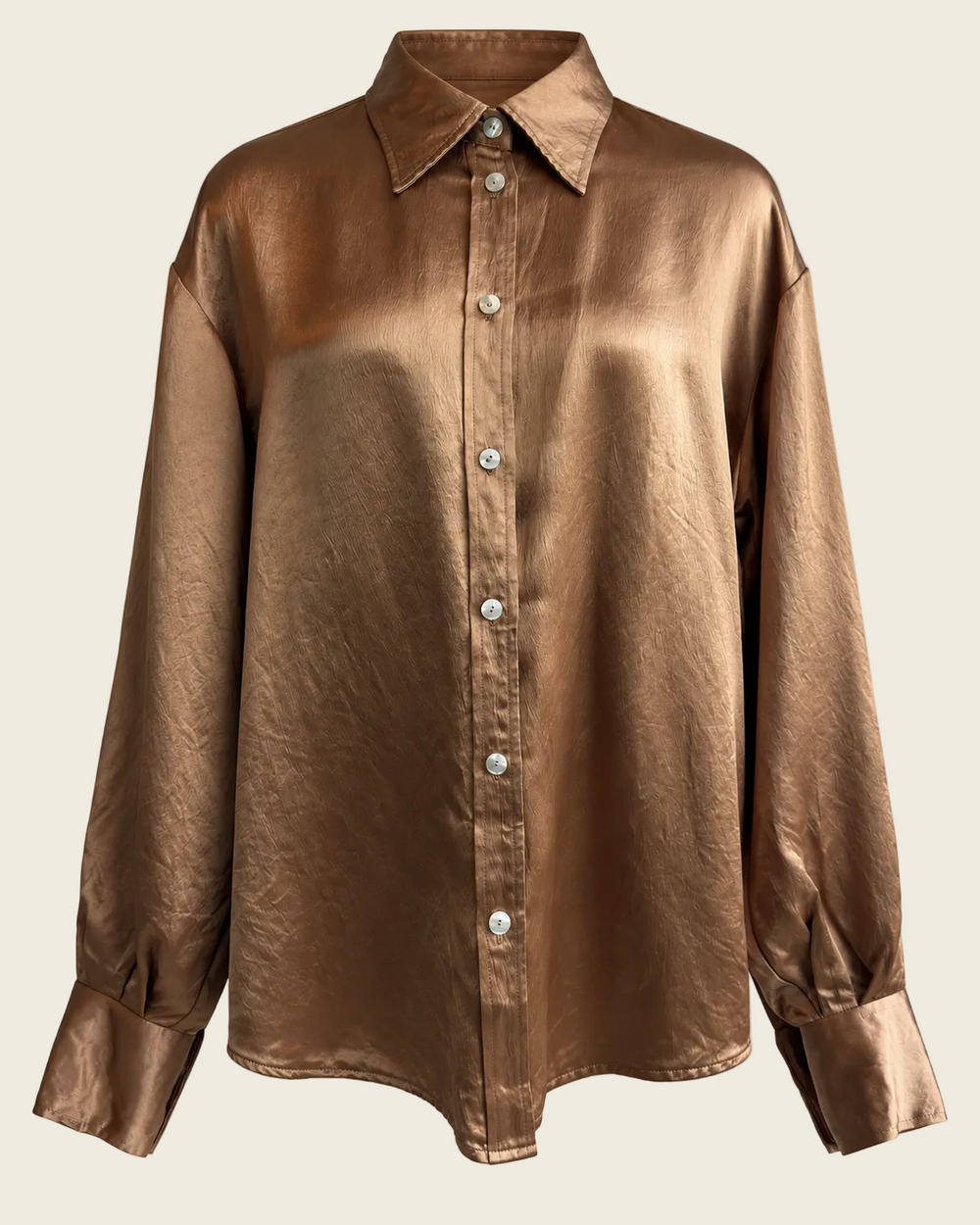 The Solenne Blouse — Burnished Bronze