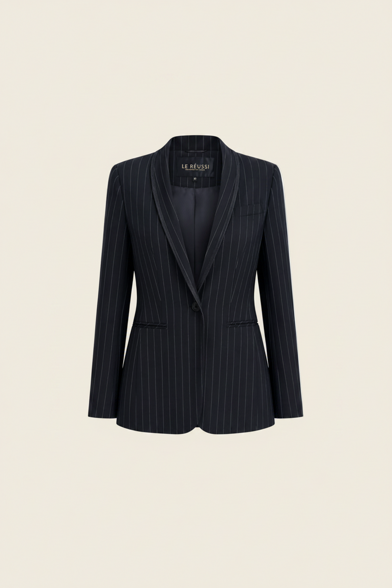 Luna Noir Pinstripe Blazer