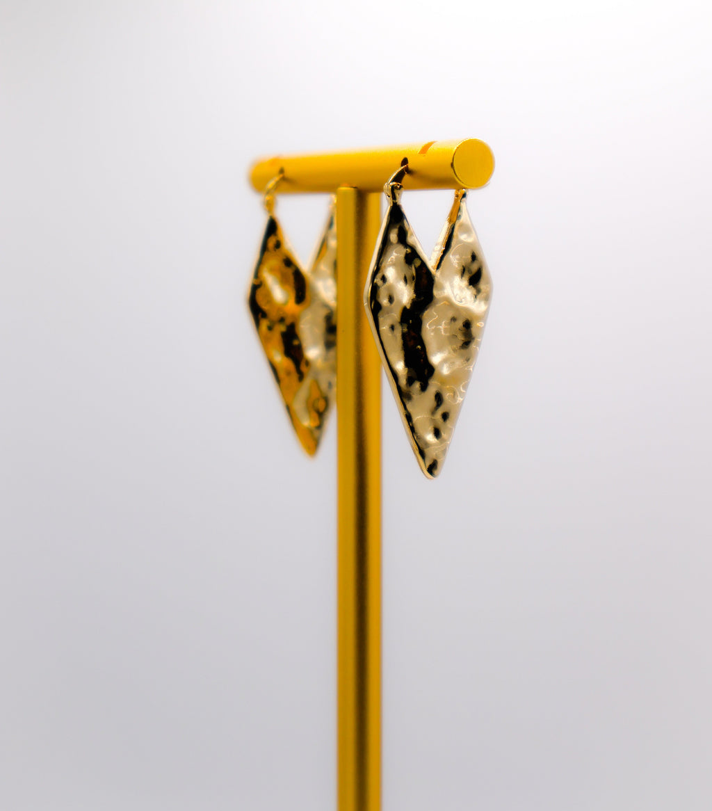 Le Réussi® Gold Geometry Glam Earrings with modern geometric gold design