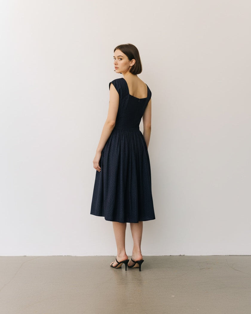 The Camille Dress in Navy | Le Russi L