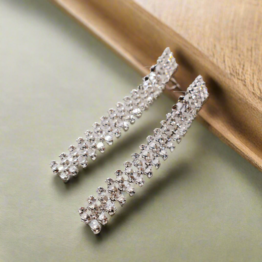 Le Réussi® Dazzling Cascade Faux Diamond Earrings with cascading sparkle design