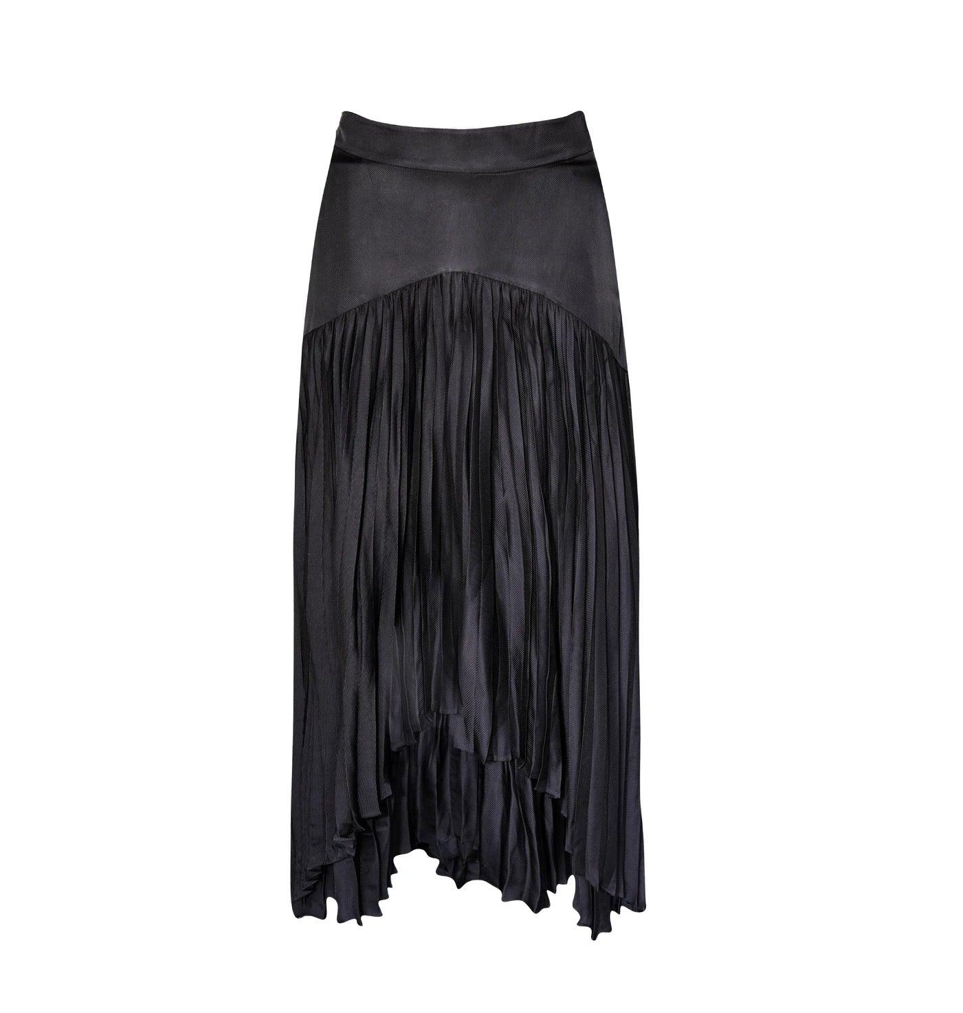 Le Réussi® Fashion - Maryanne Black Pleated Skirt where timeless elegance meets effortless movement in a luxe, sophisticated design.