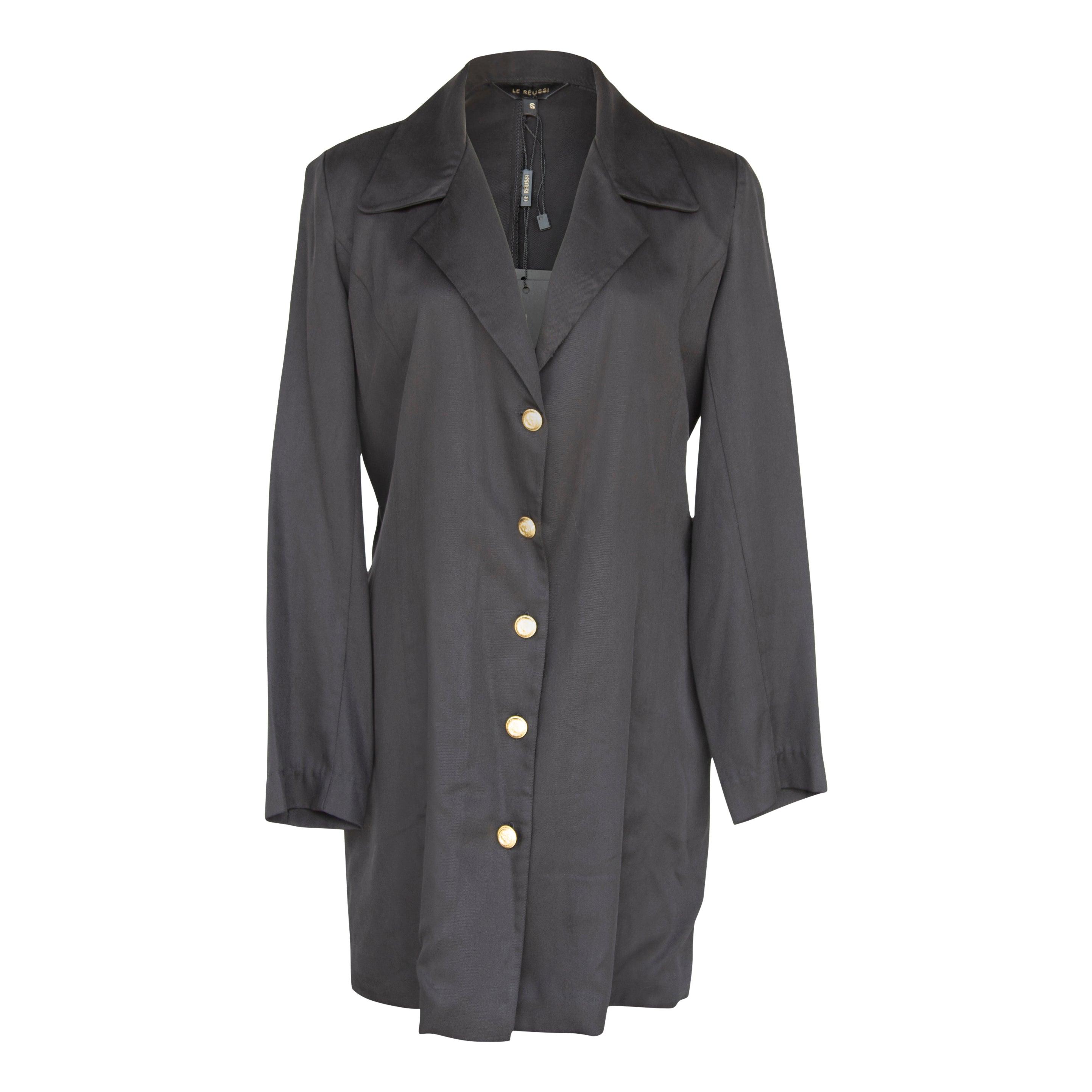 Le Réussi® Fashion - Women's Linen Long Jacket in Black effortless luxury with timeless sophistication.