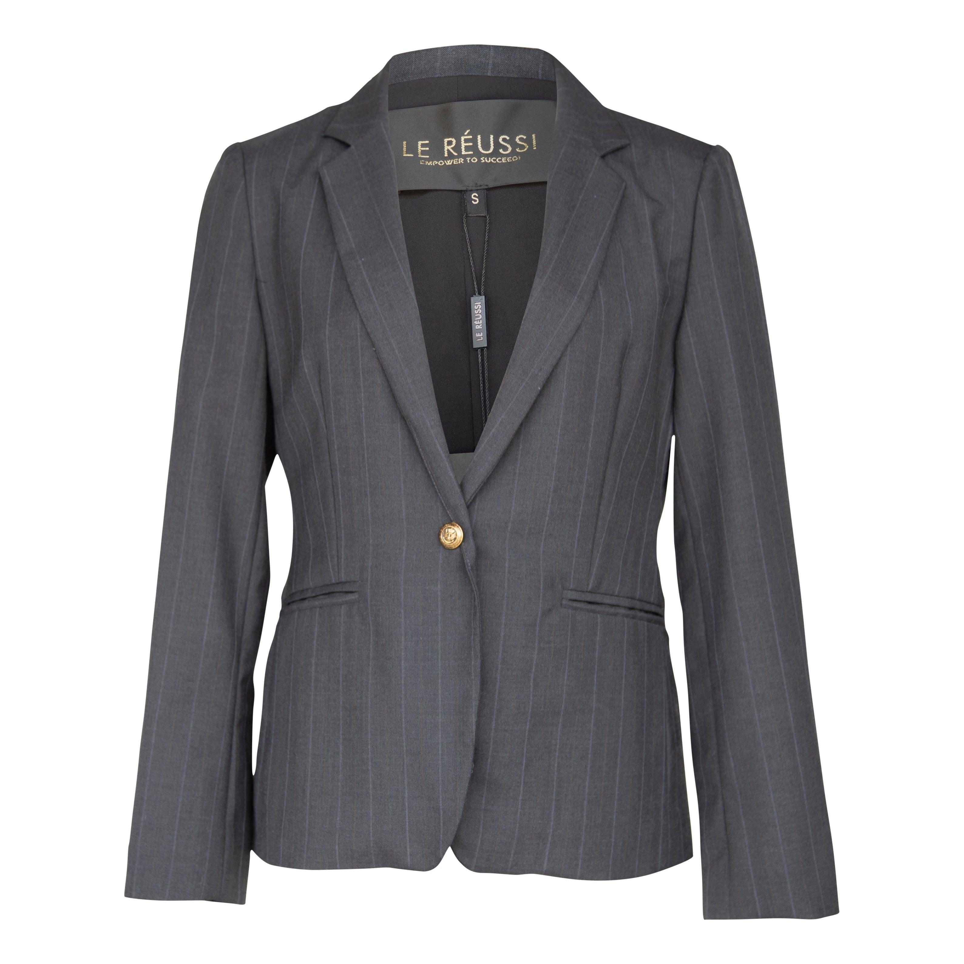 Le Réussi® Fashion - Tailoring Dark Grey Blazer A Luxurious Blend of Precision and Timeless Sophistication.