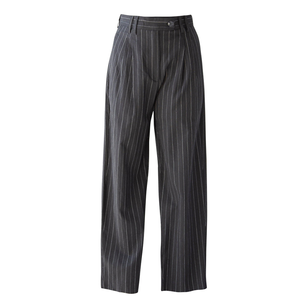 Le Réussi® Fashion - Black Pinstripes Suit Pants A Luxurious Take on Timeless Power Dressing.