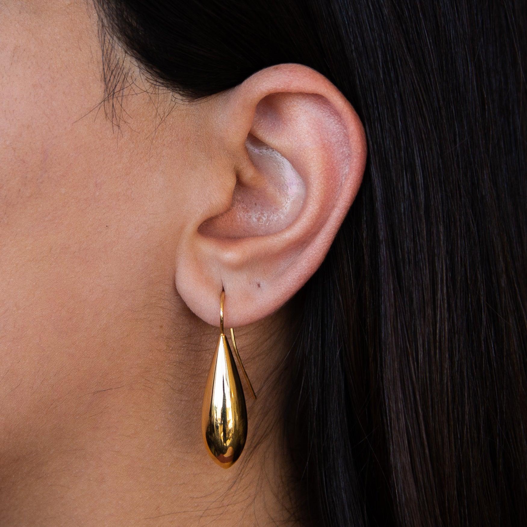 Italian Gold Tear Earrings - Le Réussi®