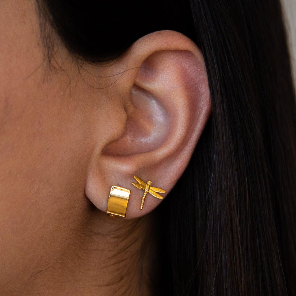 Gold Lock Earrings - Le Réussi®