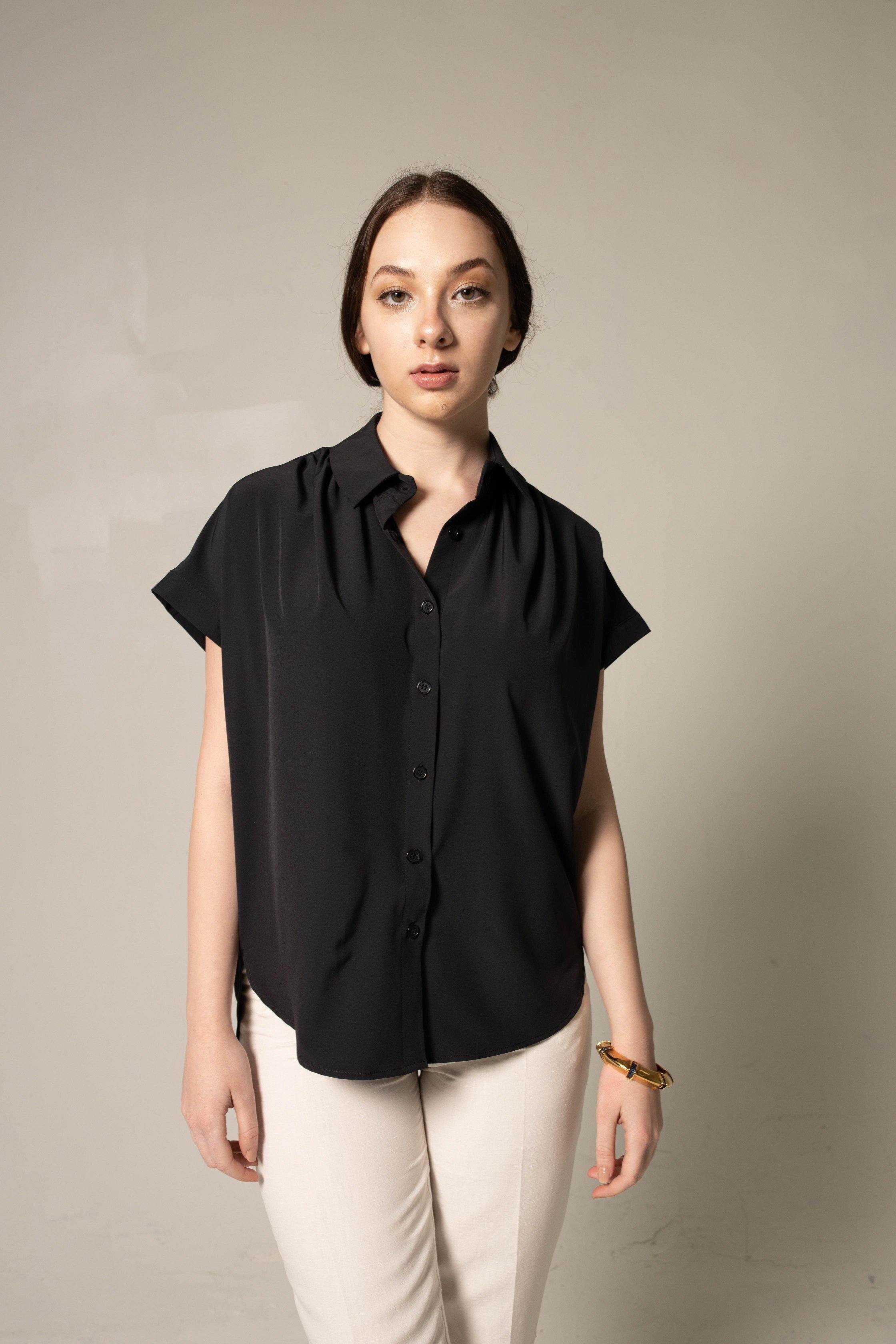 Le Réussi® Fashion - Luxury Classic Black Blouse – Elegant, versatile, and timeless for effortless sophistication