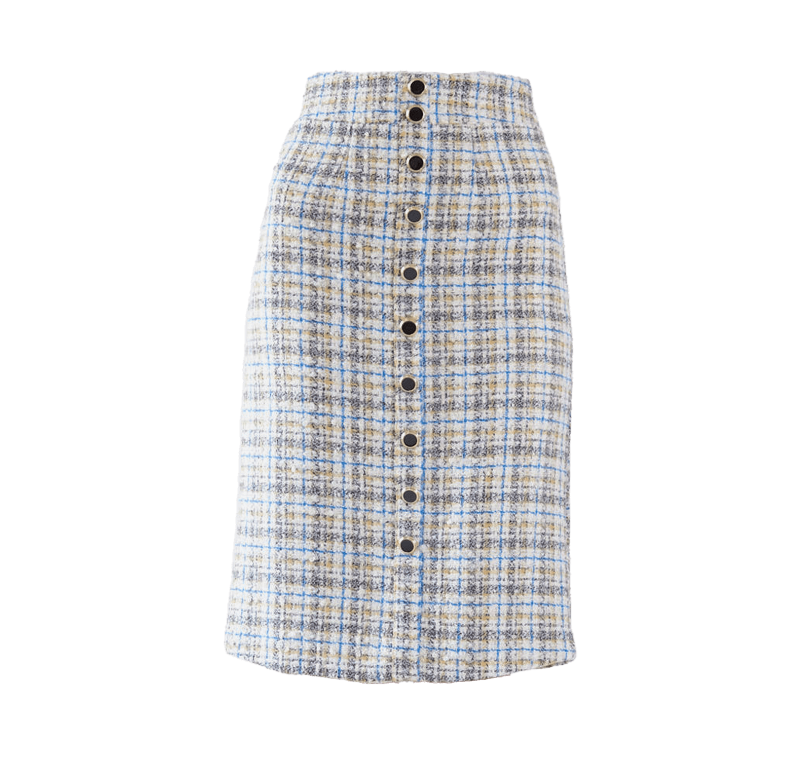 Le Réussi® Fashion - Luxe Plaid Tweed Pencil Skirt A Sophisticated Touch of Luxury and Elegance.