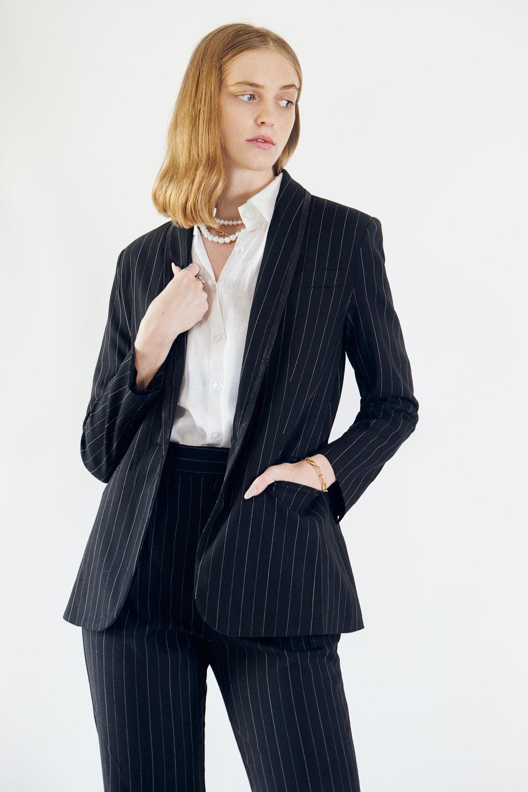 Get Women’s Pinstripe Blazer Online | Le Réussi