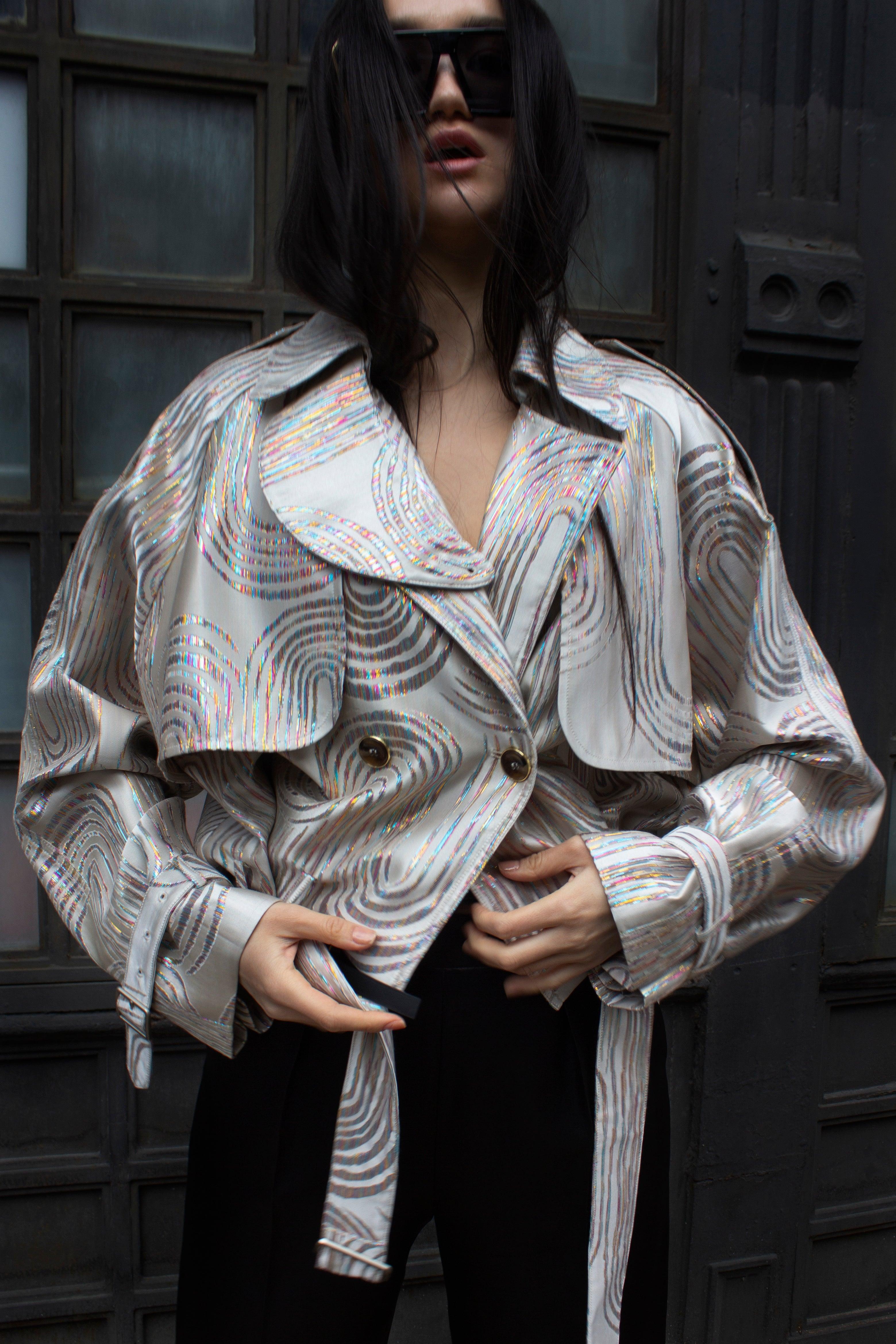 Le Réussi® Fashion- The Luxury Jacqueline Bomber Jacket in Beige - with brushed back and long sleeves for extra warmth